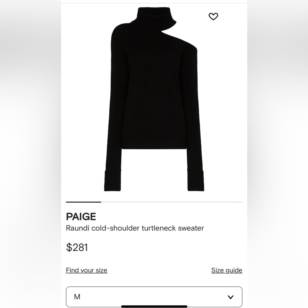 PAIGE Raundi cold-shoulder turtleneck sweater